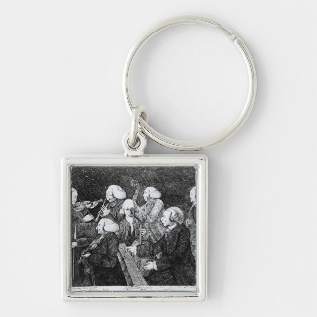 A Concert at Cambridge, 1770 Key Ring (Front)