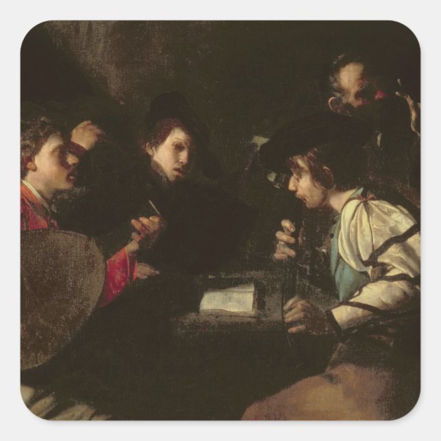 A Concert, c.1610-20 (oil on canvas) Square Sticker (Front)
