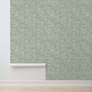 A contemporary green pastel  wallpaper