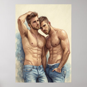 A Contemporary Male Posing Portrait Poster