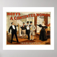 A Contented Woman Vintage Theatre Poster
