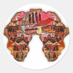 A Continent Connected: The Duality of Africa  Classic Round Sticker