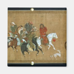 A convoy of Mongols, Chinese, 14th century Magnet