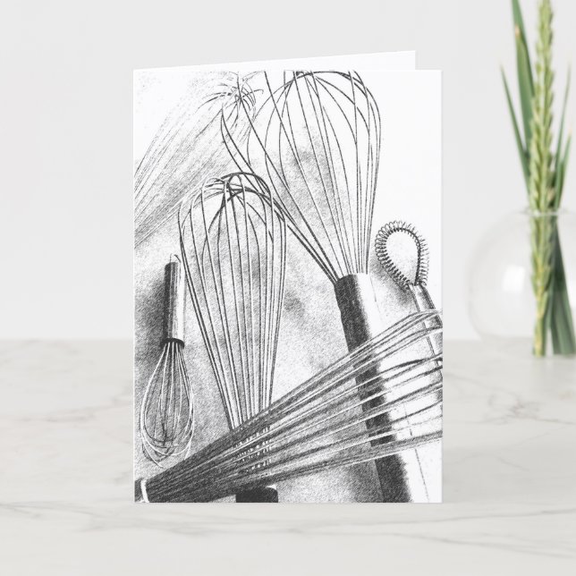 A Cook's Whisks Blank Note Card (Front)
