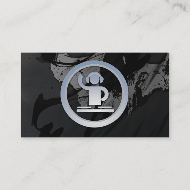 A cool cardboard DJ 3d icon business card (Front)