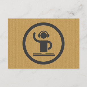 A cool cardboard DJ icon party logo Invitation