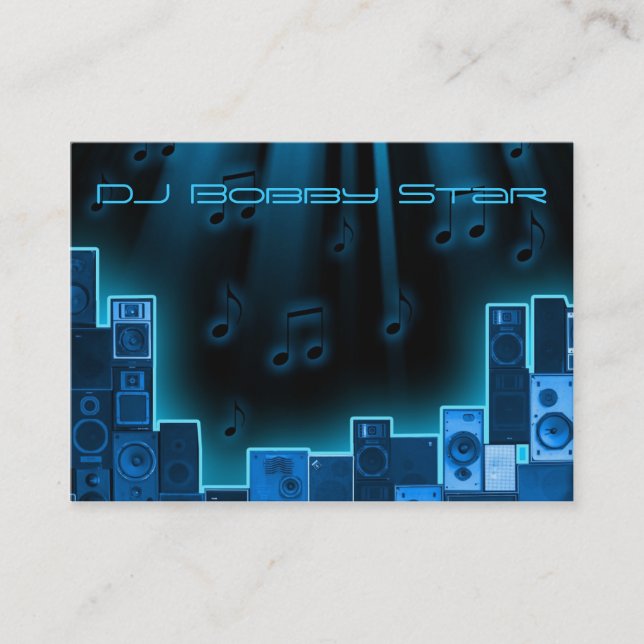 A cool DJ blue laser business card (Front)