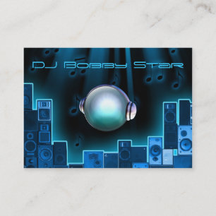 A cool DJ blue laser business card with 3D logo.