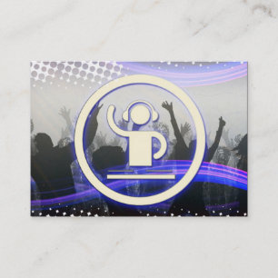 A cool DJ logo glow business card