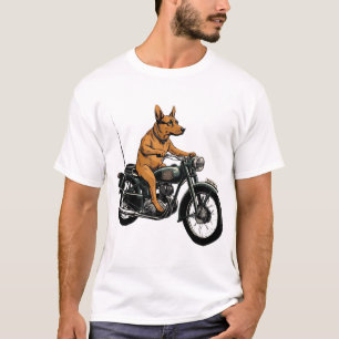 A Cool Dog Riding a Motorcycle T-Shirt
