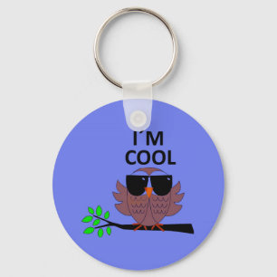 A Cool Dude's Wise Owl Key Ring