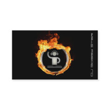 A cool flaming DJ business card