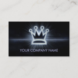 A cool glowing crown space business card
