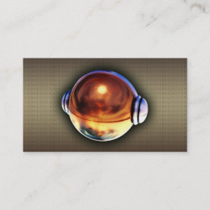 A cool gold 3D DJ logo business card