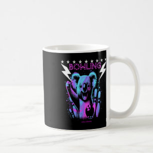 A Cool Koala Bear Bowling With Lightning Strike Coffee Mug