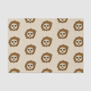 A Cool Lion with Sunglasses Tissue Paper