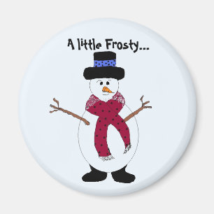 A Cool Little Snowman Magnet