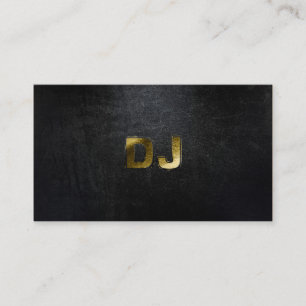 A cool matte black and gold DJ business card