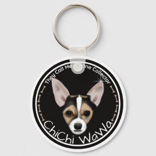 A Cool Original Chihuahua Black & Brown Graphic Key Ring