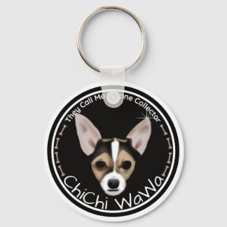 A Cool Original Chihuahua Black & Brown Graphic Key Ring