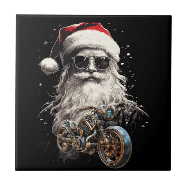 A COOL RIDE FOR SANTA TILE (Front)