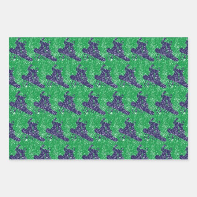 A Cool Snowboarder Wrapping Paper Sheet (Front)