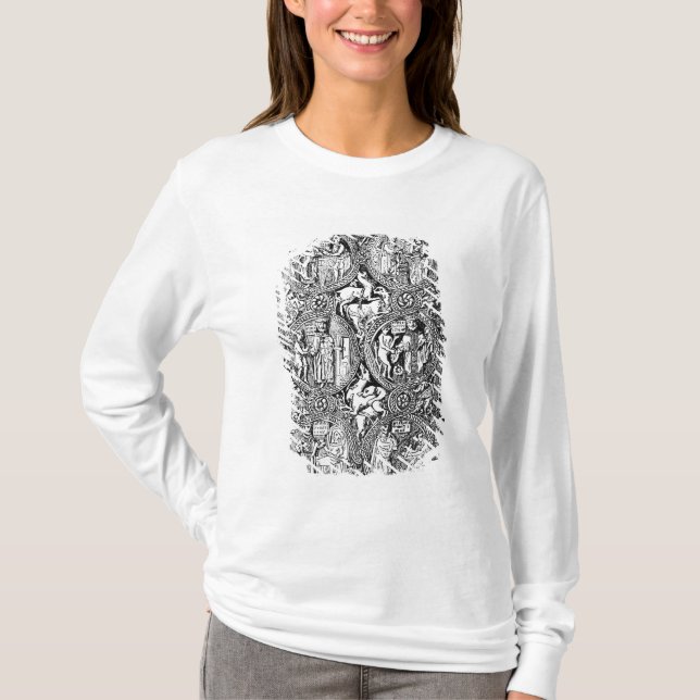 A copy of  ivory back Queen Melisende's Psalter T-Shirt (Front)