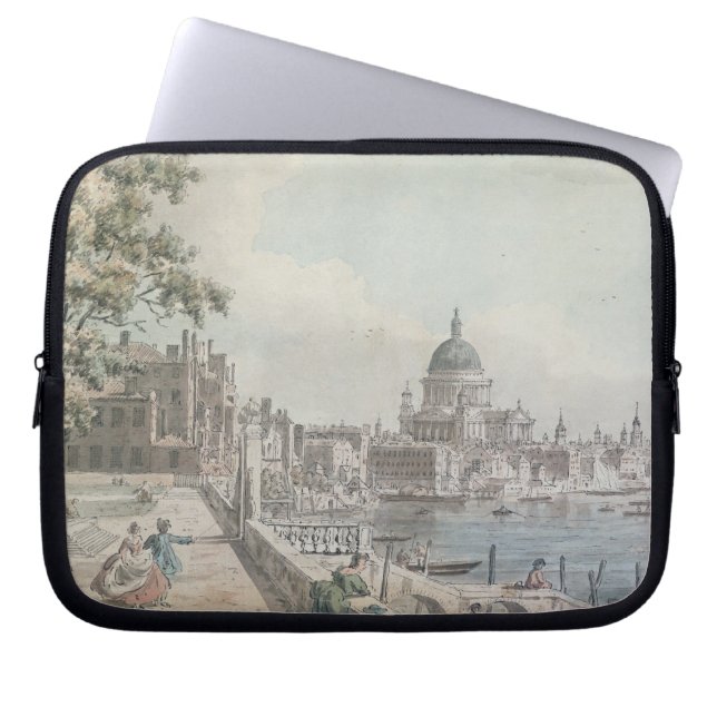 A copy of part of a drawing by Canaletto, of St. P Laptop Sleeve (Front)
