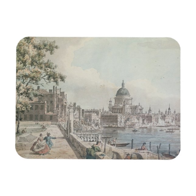 A copy of part of a drawing by Canaletto, of St. P Magnet (Horizontal)