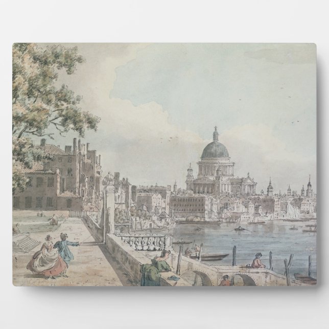 A copy of part of a drawing by Canaletto, of St. P Plaque (Front)