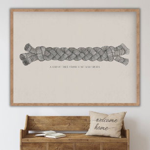 A Cord of 3 Strands, Ecclesiastes 4_12, Bible WALL Poster