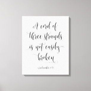 A Cord Of Three Strands, Ecclesiastes 4:12 Canvas Print