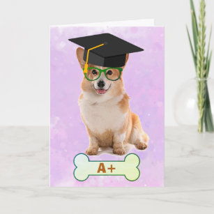 A+ Corgi Graduation Card