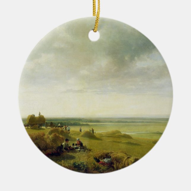 A Corn Field Ceramic Tree Decoration (Front)