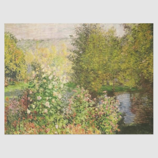 A Corner of the Garden at Montgeron, Claude Monet Tissue Paper (Front)