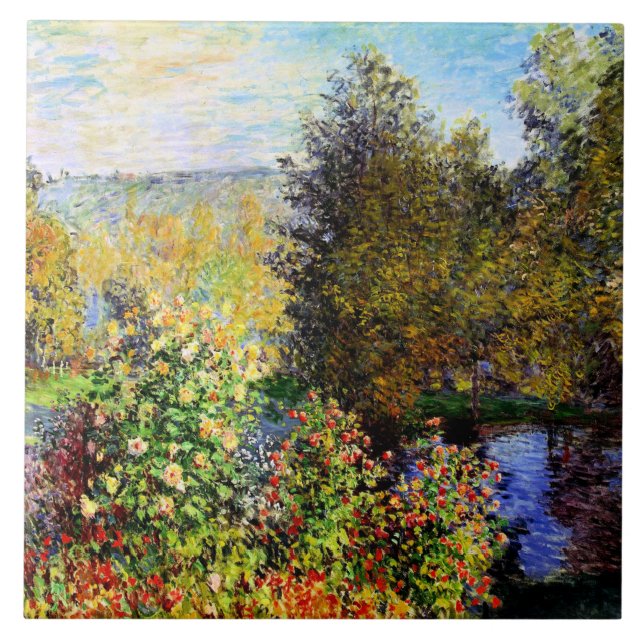 A Corner of the Garden at Montgeron Tile (Front)