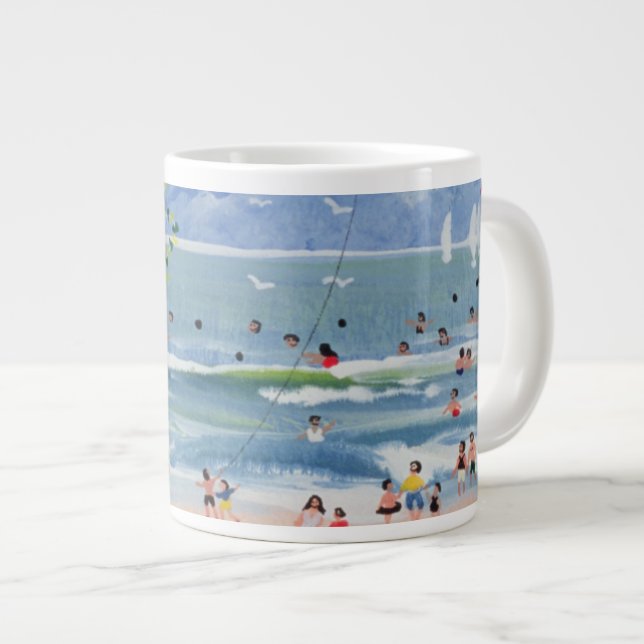 A Cornish Beach Large Coffee Mug (Front Right)