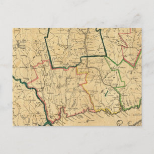 A Correct Map of Connecticut Postcard