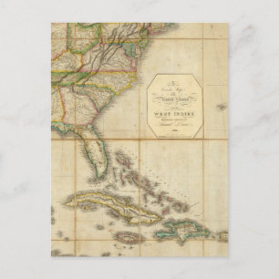 A Correct Map of the United States Postcard