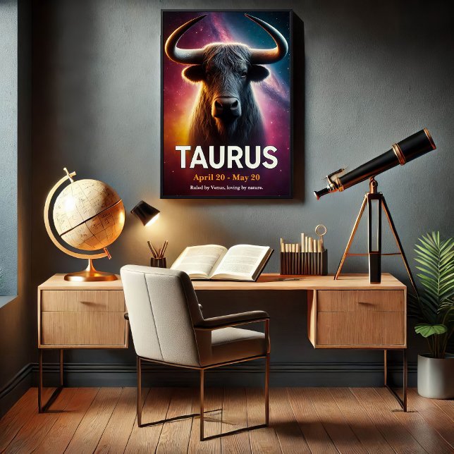 A Cosmic Taurus Bull Zodiac Poster (Creator Uploaded)