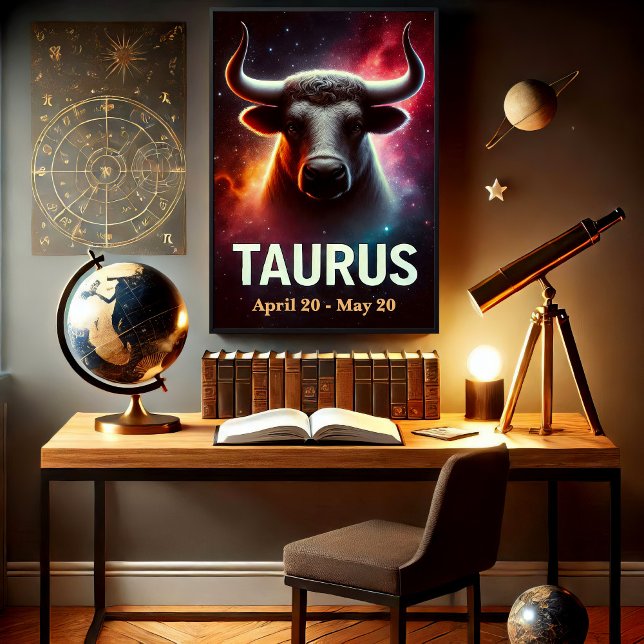 A Cosmic Taurus Bull Zodiac Poster (Creator Uploaded)