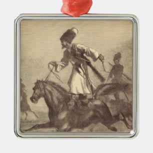 A Cossack Horseman Metal Tree Decoration