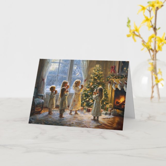 A Cosy Christmas Eve Card (Yellow Flower)