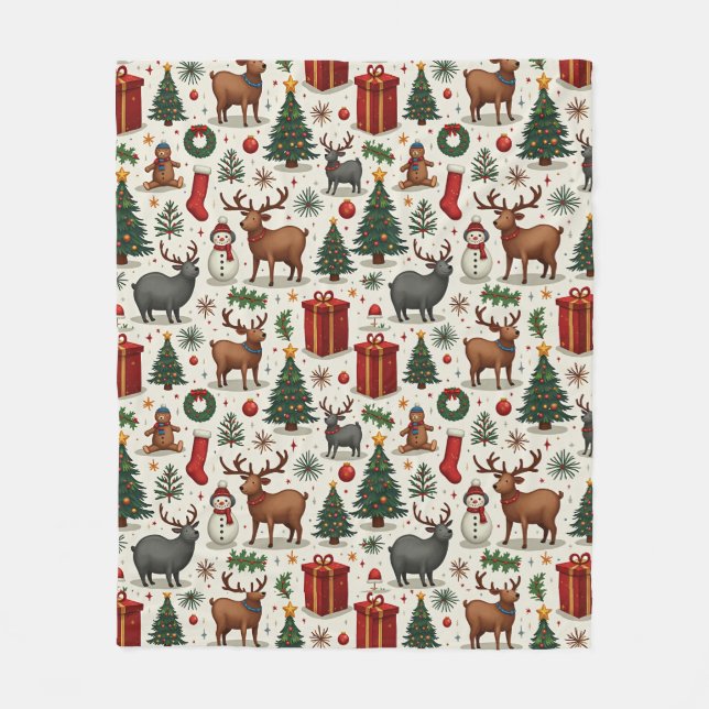 a cosy christmas fleece blanket (Front)