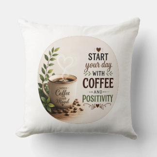 A cosy coffee-themed cushion