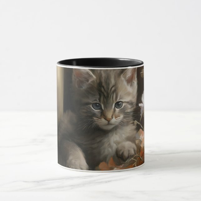 A Cosy Corner Tabby Kitten Mug (Center)