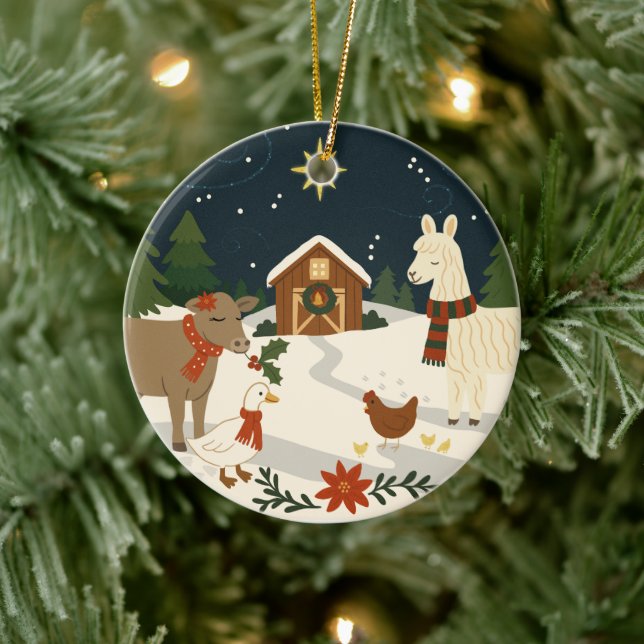 A Cosy Country Christmas Ornament (Tree)