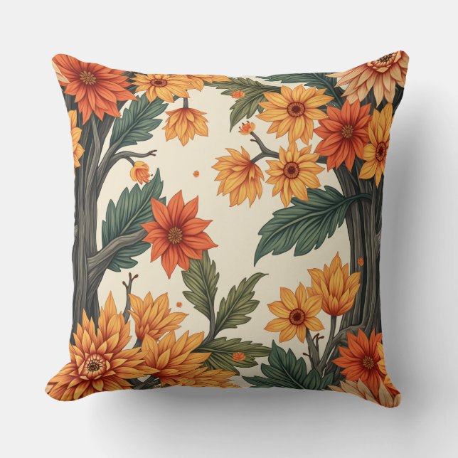 A cosy cushion with an autumn feel. (Front)