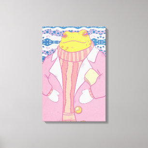 A Cosy Frog Canvas Print
