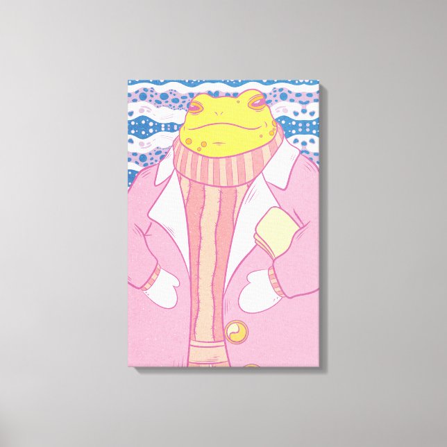 A Cosy Frog Canvas Print (Front)
